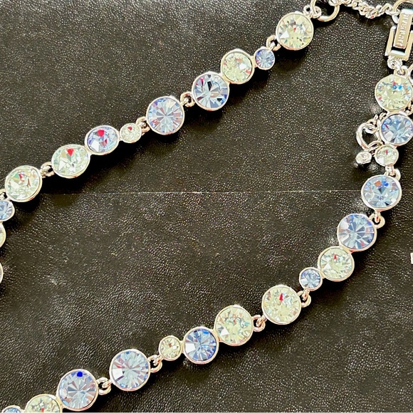 NWT Givenchy Multi Crystal Necklace Blue Green Clear Shiny - Picture 3 of 6